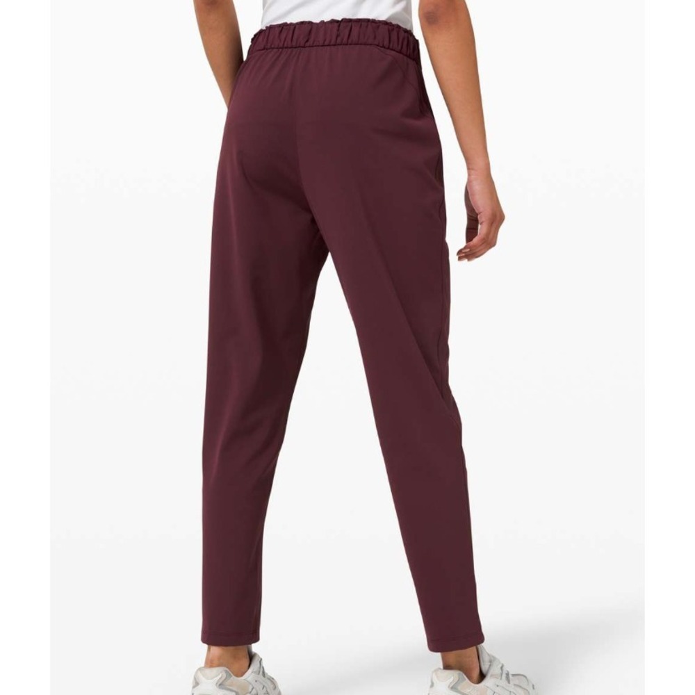 Lululemon Keep Moving Pant Women's High Rise Burgundy Cassis - Size 12 - Picture 2 of 13